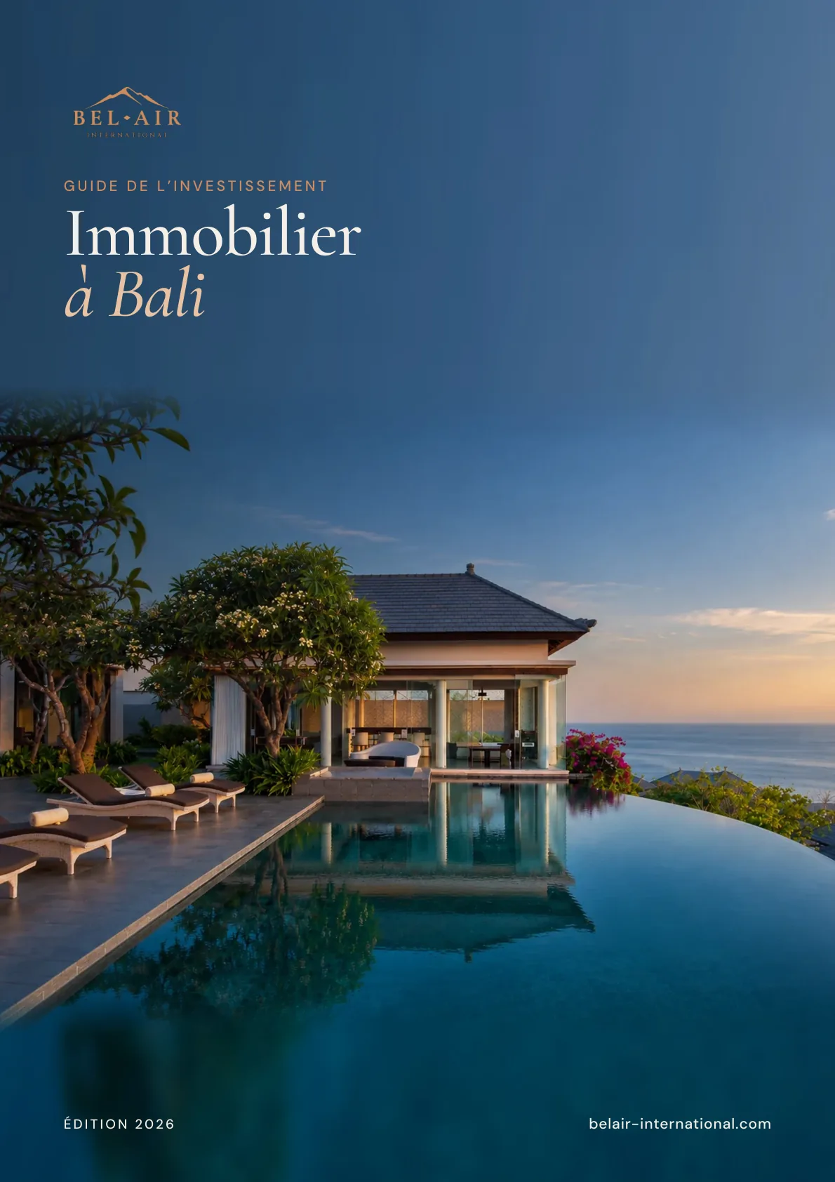 Couverture du guide BEL-AIR de l’investissement immobilier à Bali, édition 2026